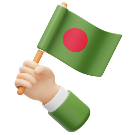 방글라데시 국기  3D Icon