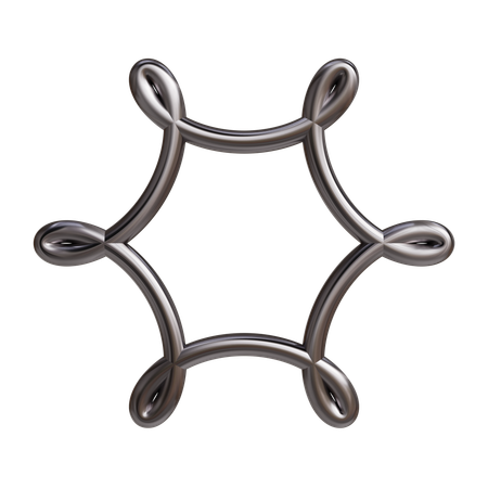 추상 금속 사이클로이드  3D Icon