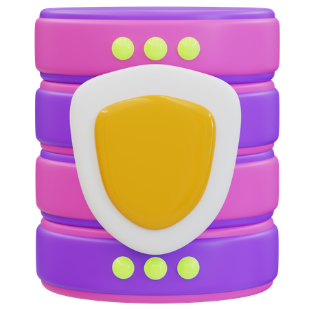 데이터 보안 및 안전 보장 클라우드 서비스  3D Icon