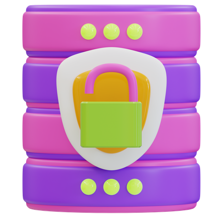 클라우드 데이터 유출에 대한 데이터 보안 보장  3D Icon