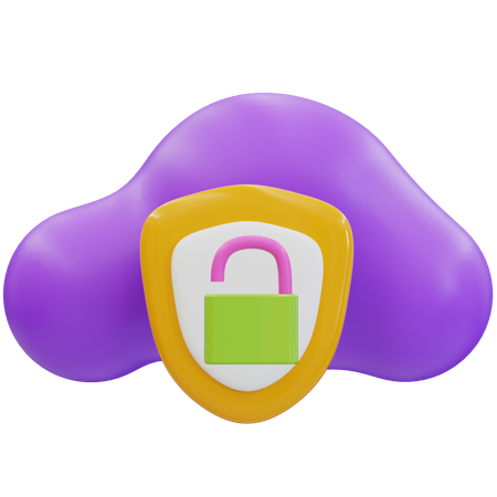 클라우드 데이터 유출에 대한 데이터 보안 보장  3D Icon