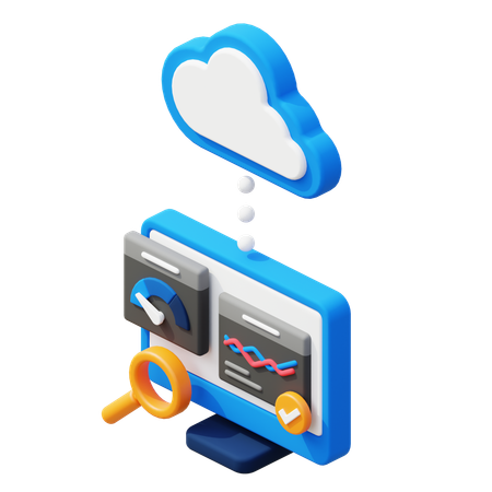 ネットワーク監視  3D Icon