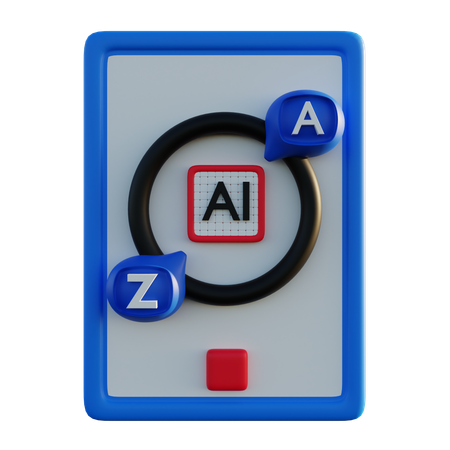人工知能翻訳  3D Icon