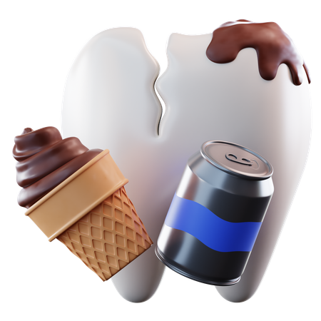 歯と食べ物  3D Icon