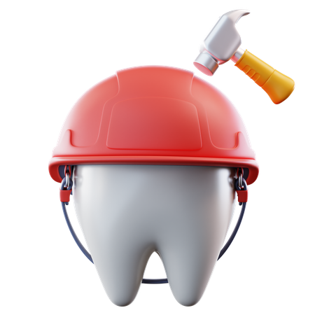 強い歯  3D Icon