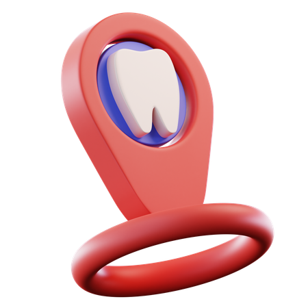 歯科の場所  3D Icon