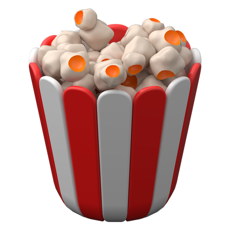 팝콘  3D Icon