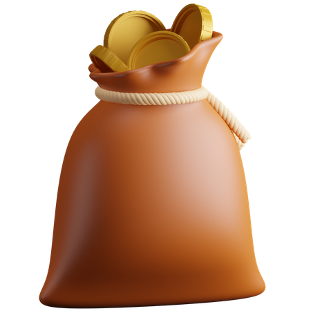 동전주머니  3D Icon