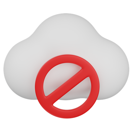 クラウド拒否  3D Icon