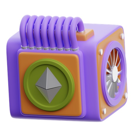 이더리움 채굴  3D Icon