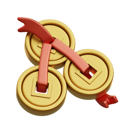 幸運のコイン  3D Icon