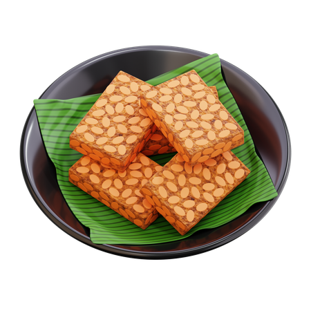 揚げテンペ インドネシア料理  3D Icon