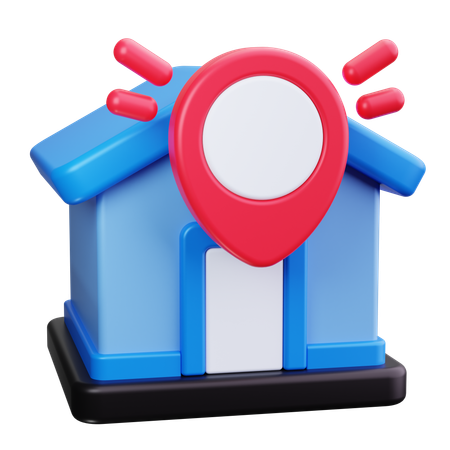 집 위치  3D Icon