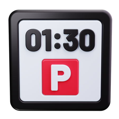 주차료 징수 기  3D Icon