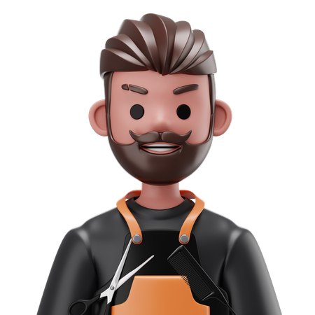 床屋  3D Icon
