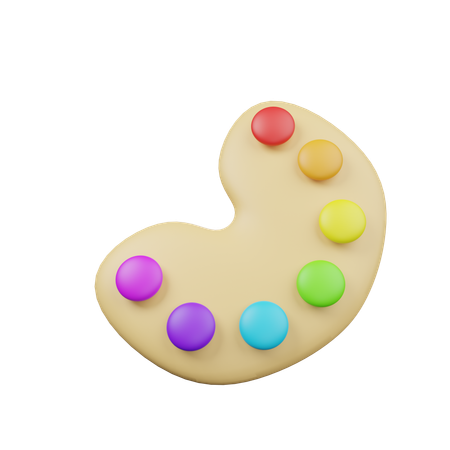 색상 팔레트  3D Icon