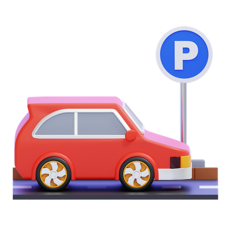 주차  3D Icon
