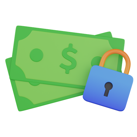 안전한 돈  3D Icon