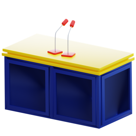 記者会見スタンド  3D Icon