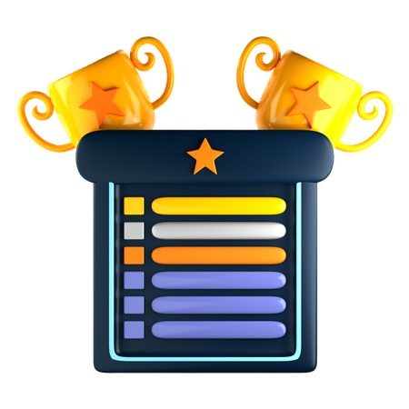リーダーボード  3D Icon