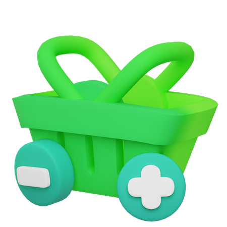 チェックアウトカート  3D Icon