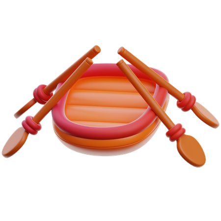 浮かぶ船  3D Icon