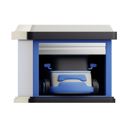움직이는 자동차가 있는 혁신적인 장난감 차고  3D Icon