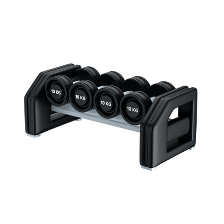 ダンベルを持って立つ  3D Icon