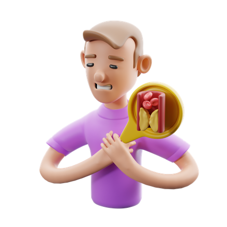 관상동맥질환의 증상  3D Icon