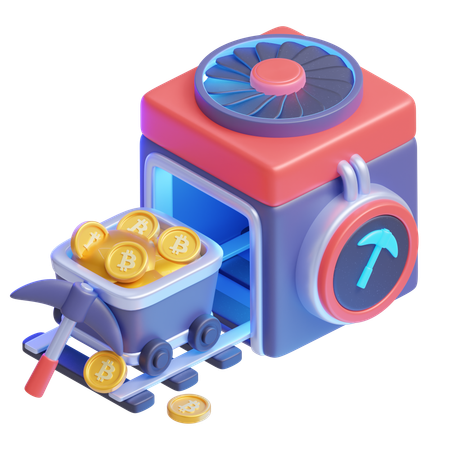 비트코인 광산  3D Icon