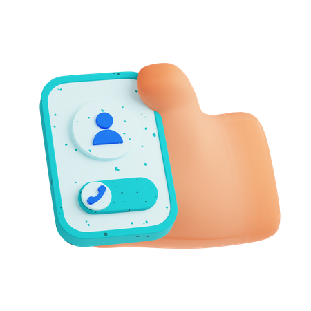 전화  3D Icon
