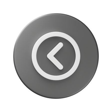 왼쪽 화살표  3D Icon