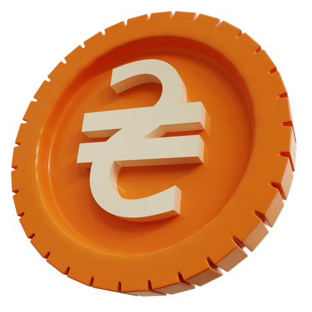 우크라이나 그리브냐 동전  3D Icon