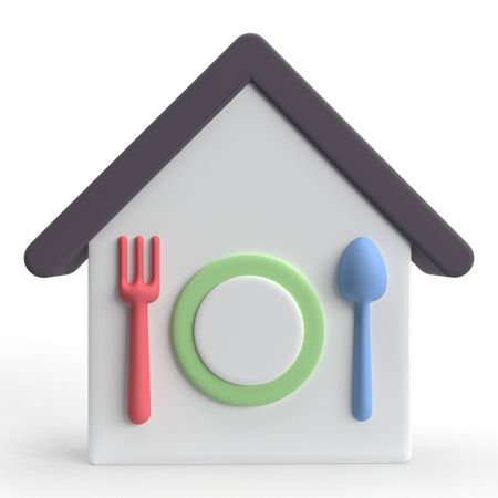 식당  3D Icon