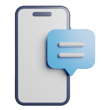 모바일 채팅  3D Icon
