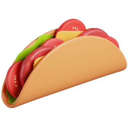 타코  3D Icon