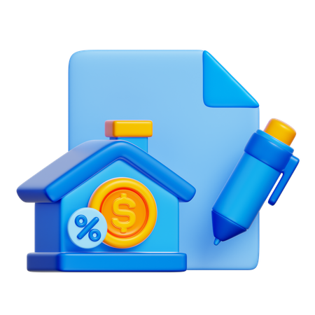 담보대출  3D Icon