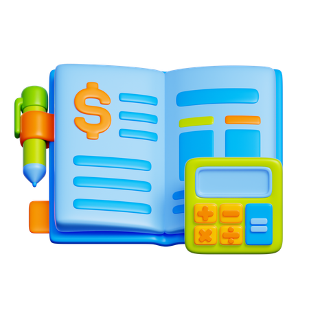 会計帳簿  3D Icon