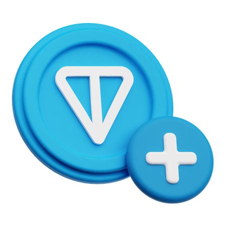 トンコインを追加  3D Icon