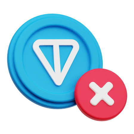 トンコイン削除  3D Icon