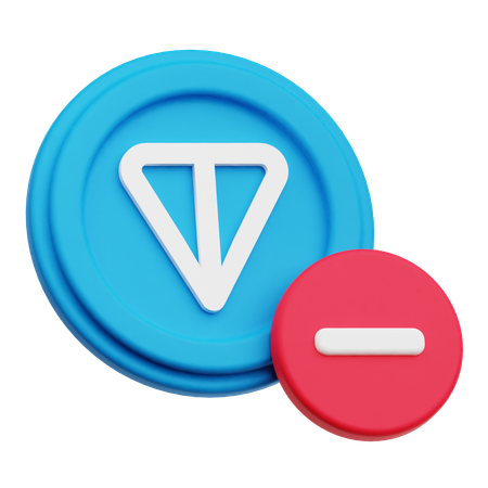 トンコイン削除  3D Icon
