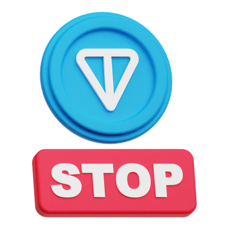 トンコインストップ  3D Icon