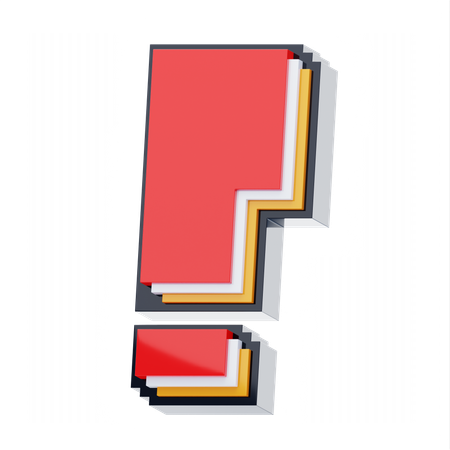느낌표  3D Icon