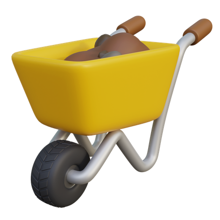토양 카트  3D Icon
