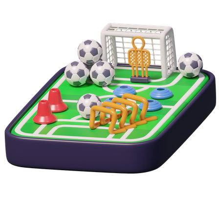 サッカートレーニングセンター  3D Icon
