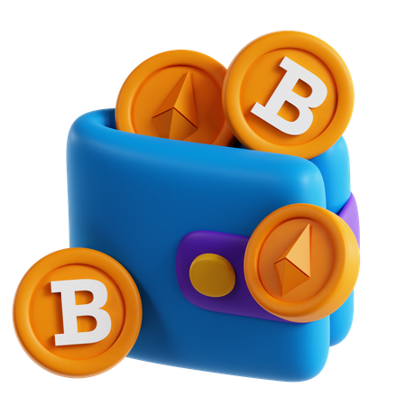 암호화폐 지갑  3D Icon