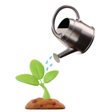 植物に水をやる  3D Icon