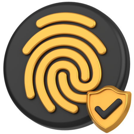 지문 인증  3D Icon
