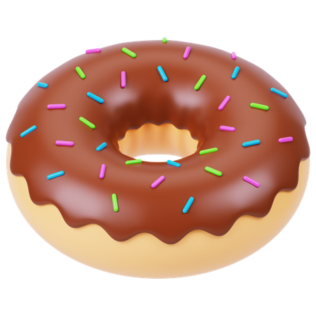 초콜릿 도넛  3D Icon