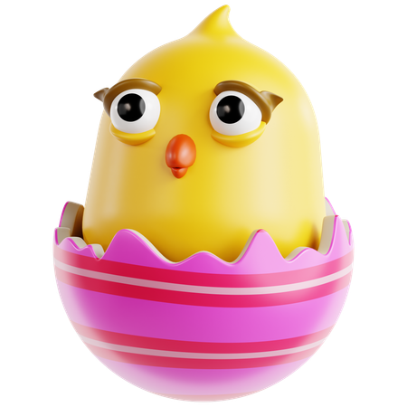 イースターのひよこ 3Dアイコン